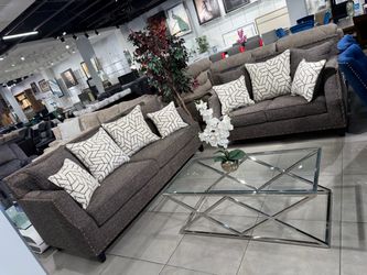 Gray Fabric Sofa and Loveseat Set 🥳🥳🥳