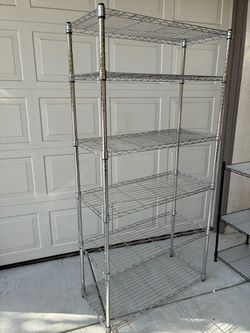 6-Tier Chrome Wire Storage Shelving Unit