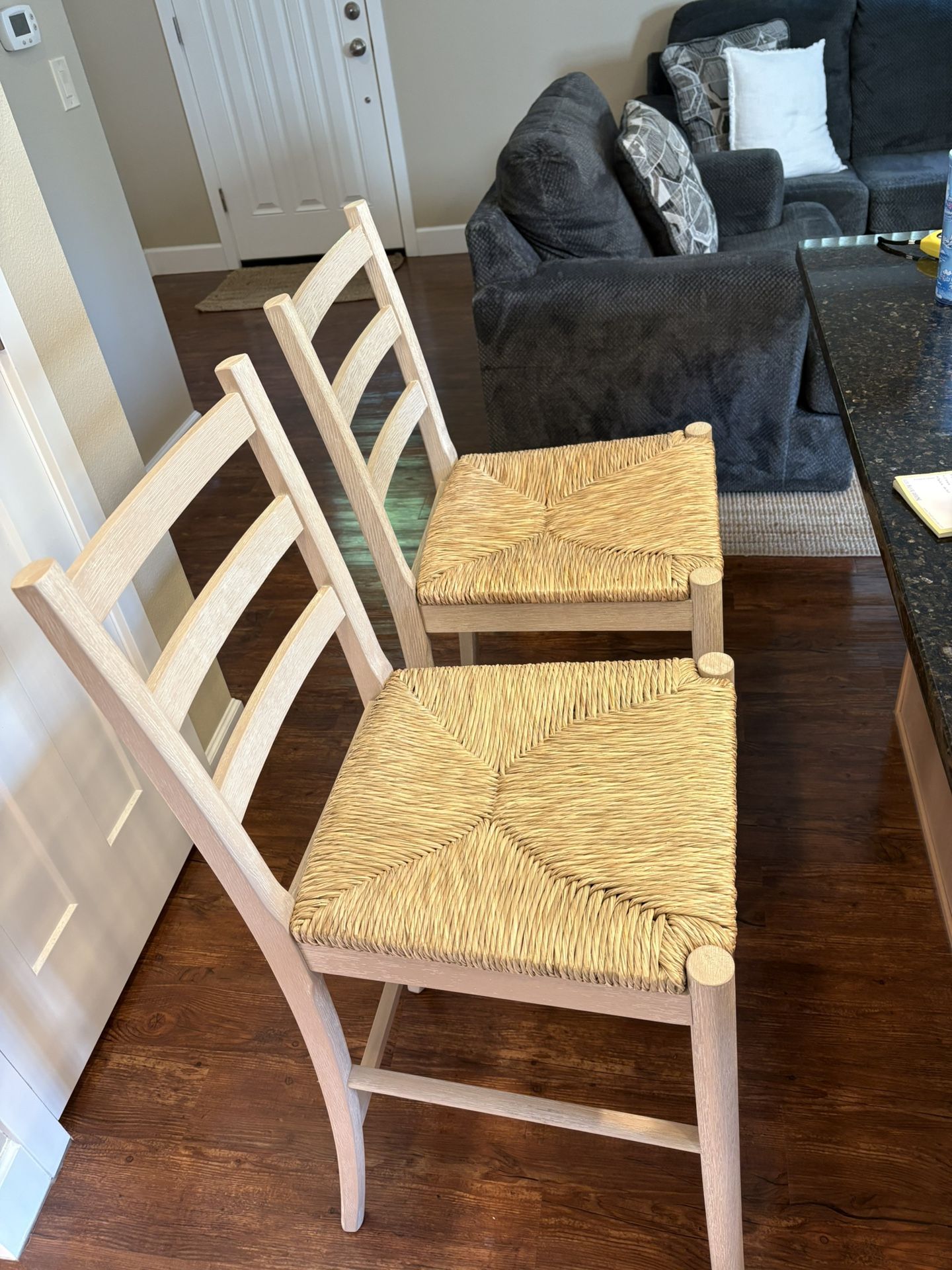 Set Of 2 Wooden Barstools