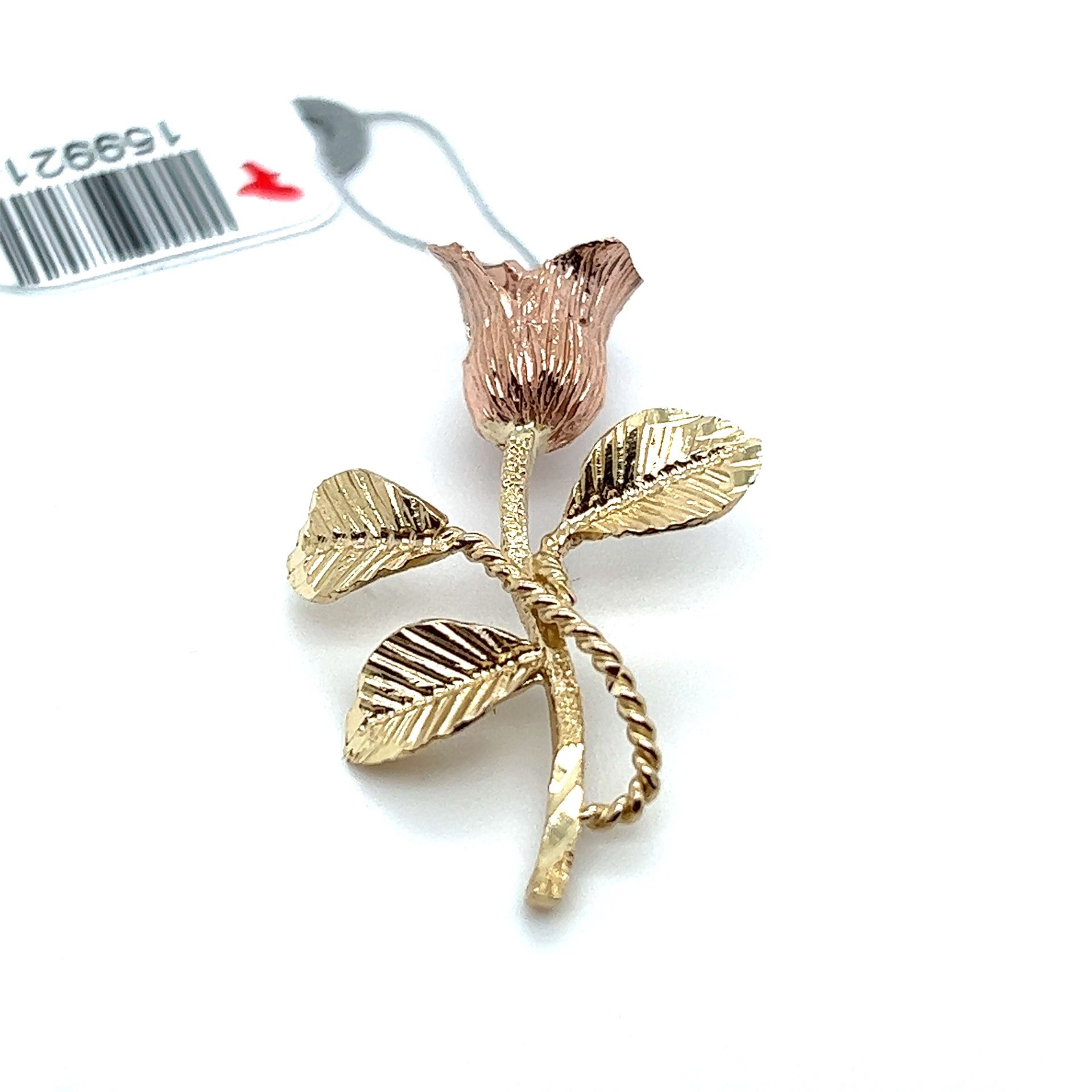 14kt Gold Two Tone Rose Gold Rose Pendant 3.15grams 159921 5
