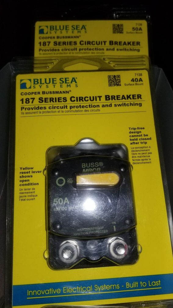 Blue Sea 187 Series Circuit Breakers 30 40 and 50