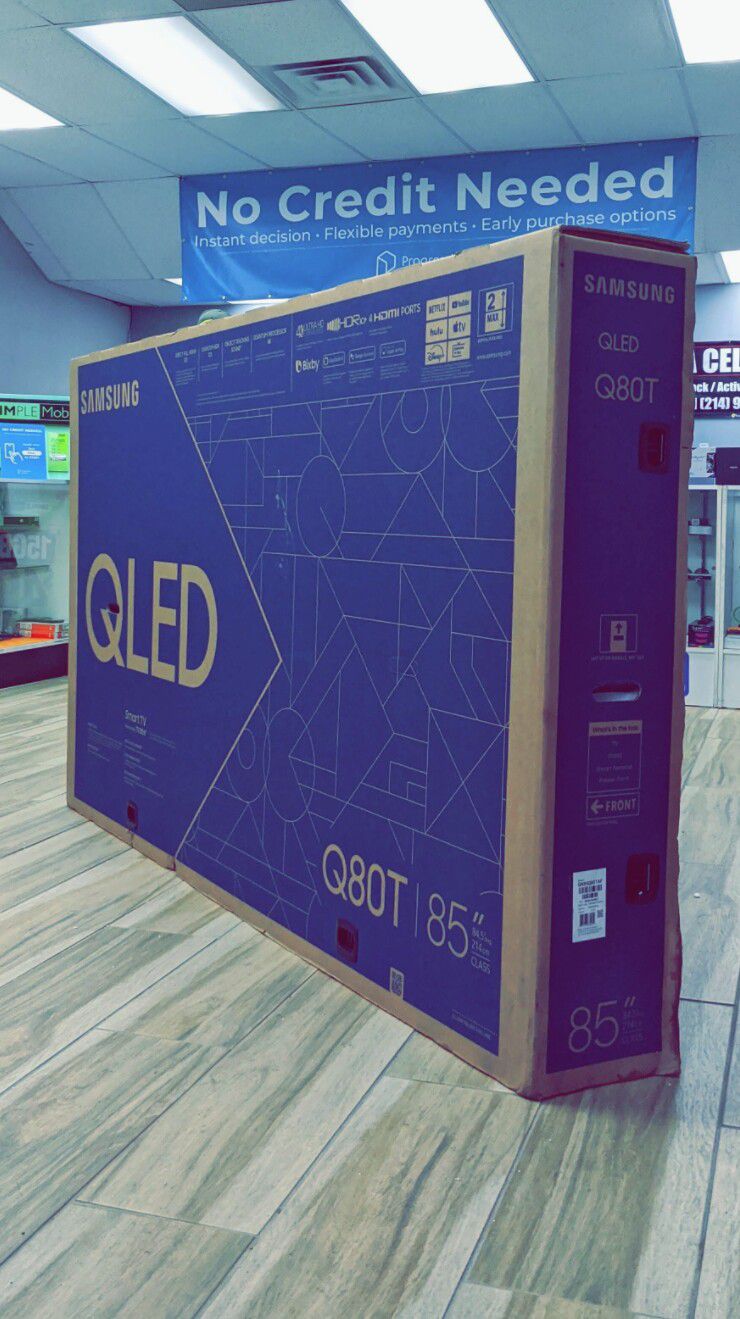 Samsung 85 inch - QLED - Q80T Series - 2160p - Smart - 4K UHD TV with HDR - Brand New in Box - Retails for $3799+Tax !! $50 DOWN / $50 WEEKLY !!