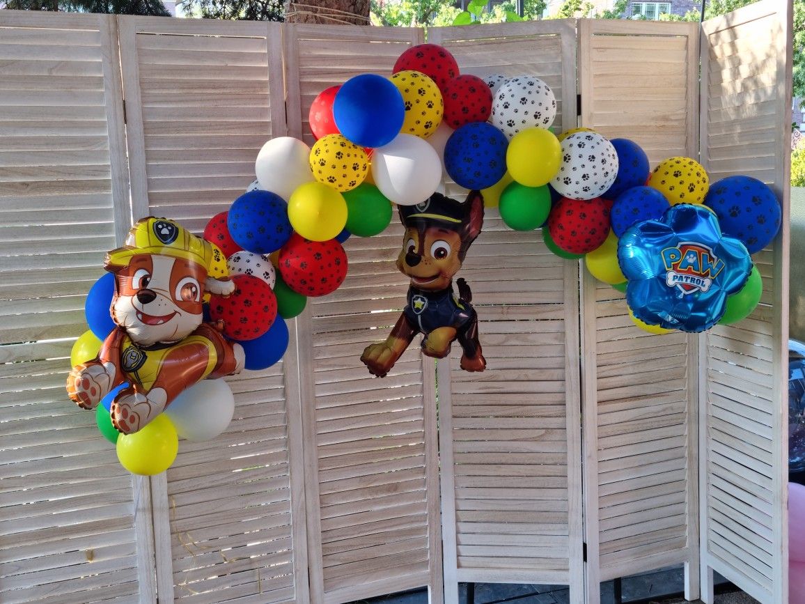 Balloons Arch Kit Birthday Party Paw Patrol