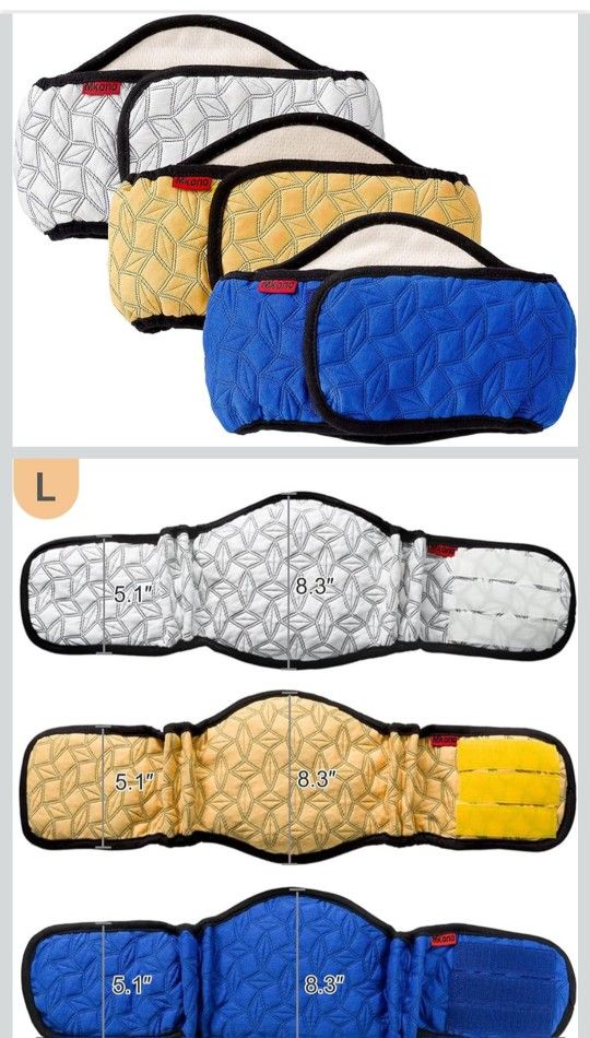 Mkono Male Dog Belly Band Wraps Washable Dog Diapers Male for Small and Medium Dogs (3 Pack), Waist 15.4 Inches to 19.7 Inches