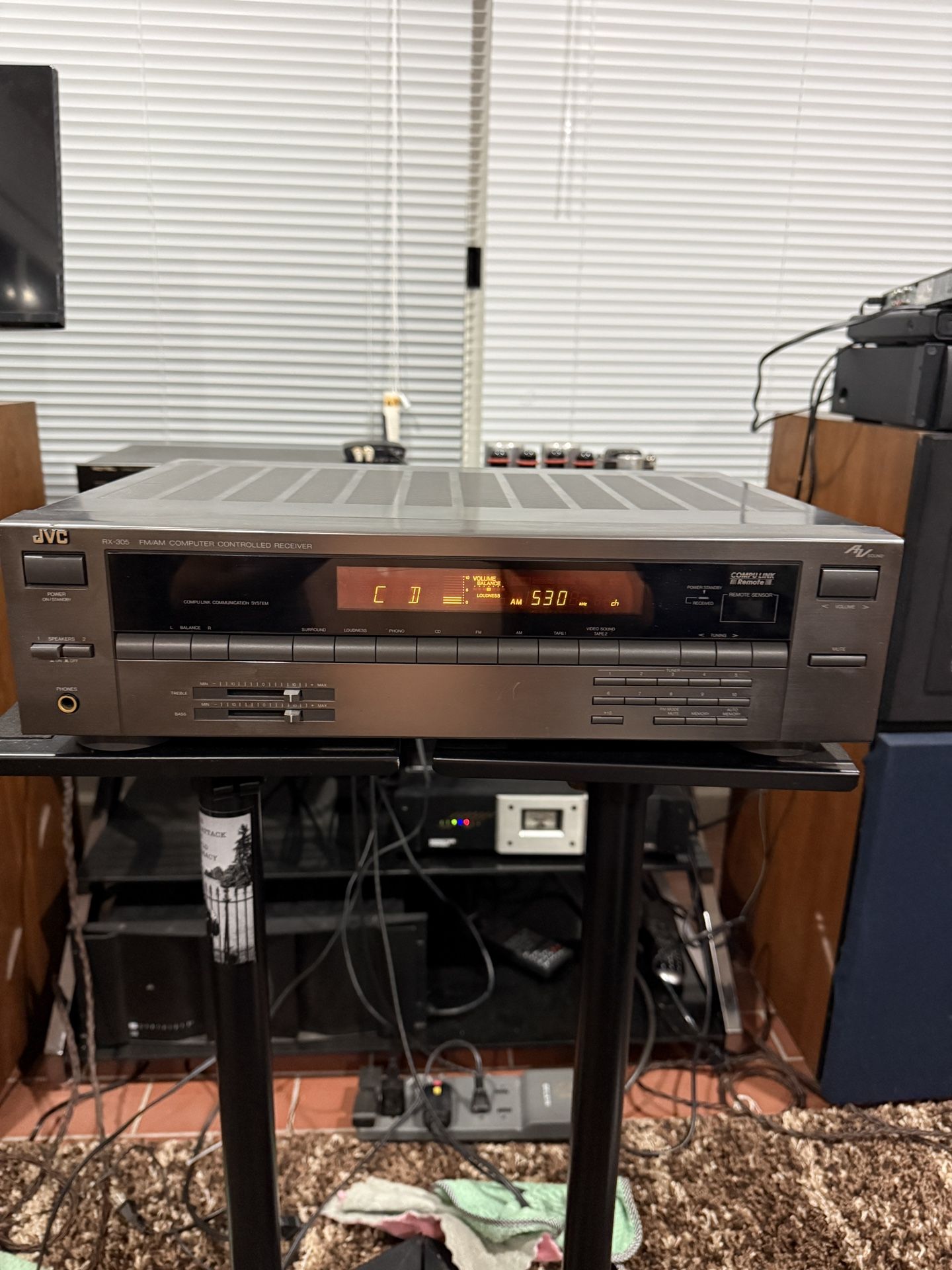 JVC RX-305 FM-AM Computer Controlled Receiver Amplifier