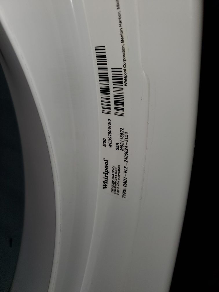Whirlpool duet electric dryer for Sale in New York, NY OfferUp