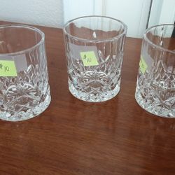 CRYSTAL GLASSES (3) $10 EACH. HAVE MANT OTHER PIECES.  CHECK MY PROFILE PICTURES. PU 15 AND POWAY RD.OR MISSION VALLEY.