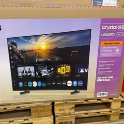 55" Screen Led Smart 4k By Samsung Crystal Ultra HDTV.  2025 Model 