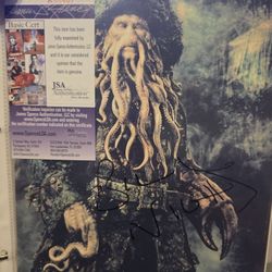 Bill Nighy Sighed 8x10 Davey Jones Pirates Of The Carribean 