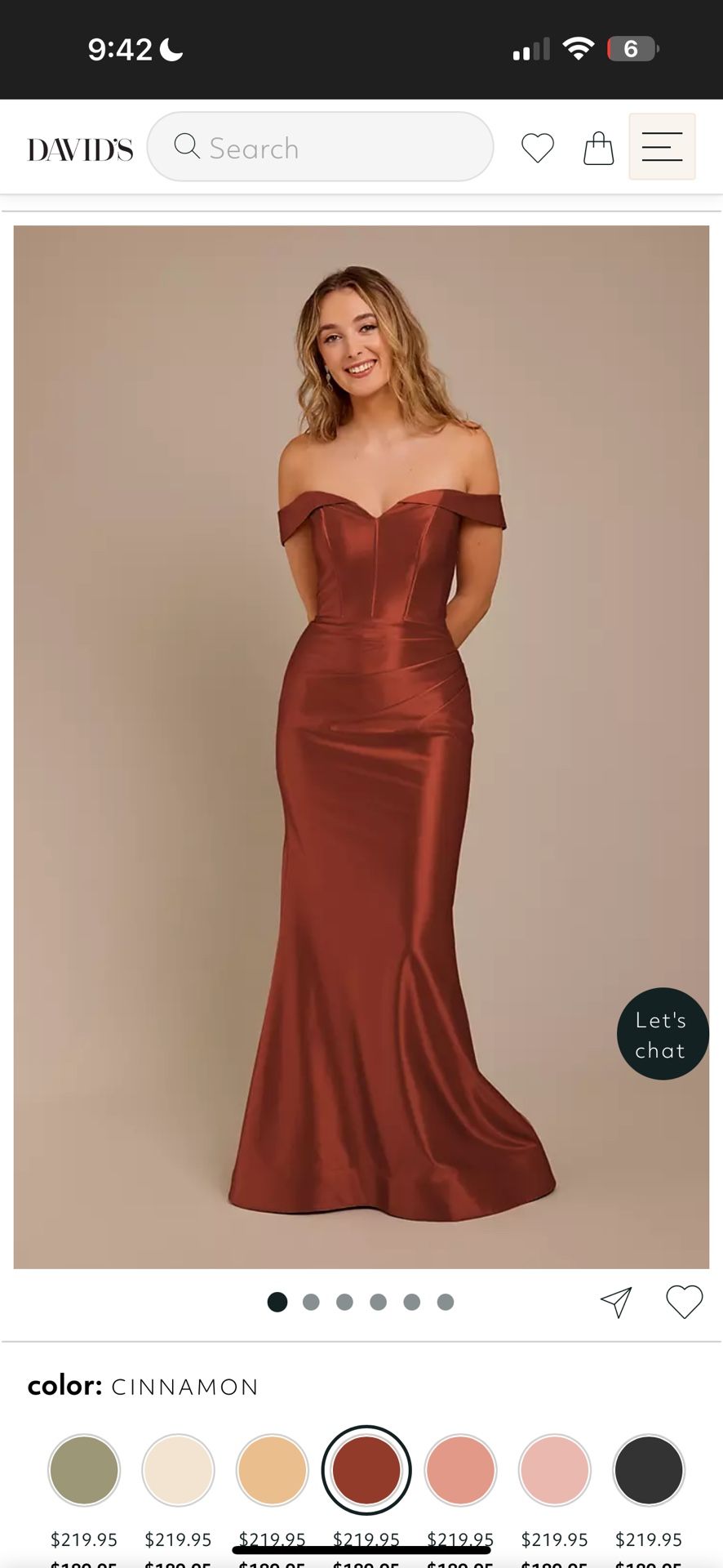 David’s Bridal Bridesmaid Dress
