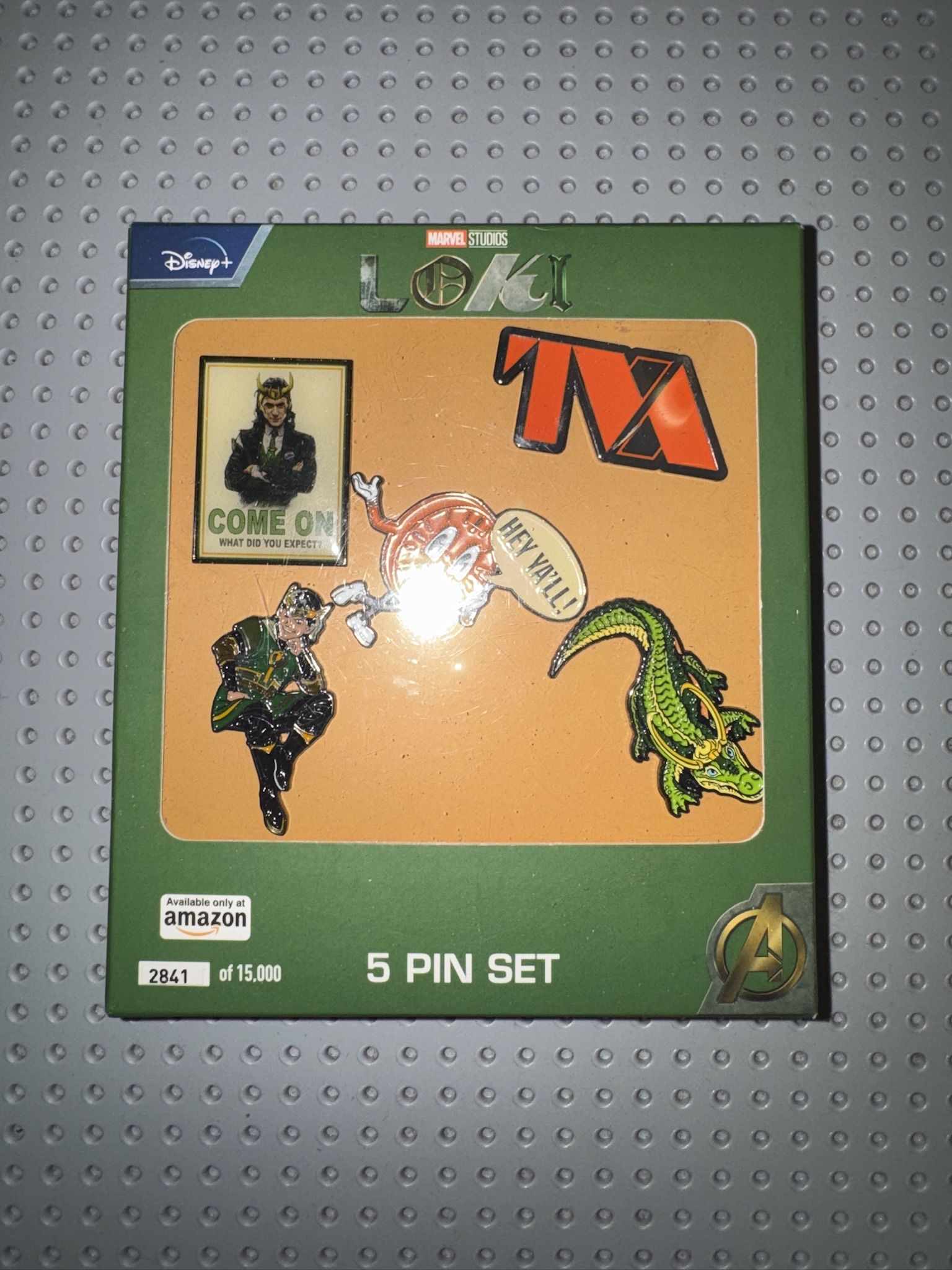 Marvel Studios Loki Pin Set Exclusive Amazon LE Boxed Alligator TVA Disney+ 2841