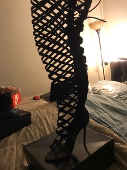 Giuseppe zanotti thigh high heels size 37 us 7, 7.5