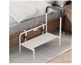 Bed Step Stool for Adults, Bedside Steps for Elderly Seniors with Non-Slip Handle