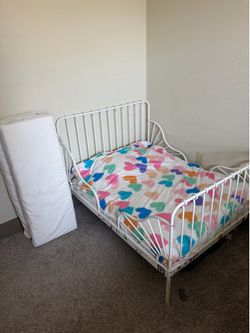 Everything in the picture $50 Ikea bed, matress and bedding