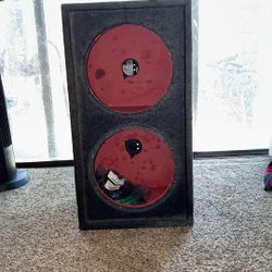 2 Empty Woofer Speaker Box