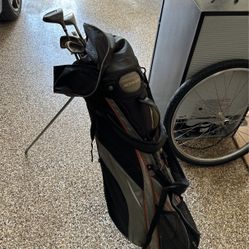 Golf Clubs, Bag, Gloves