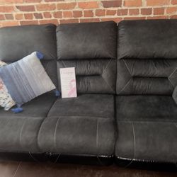 Grey Reclining Couch 