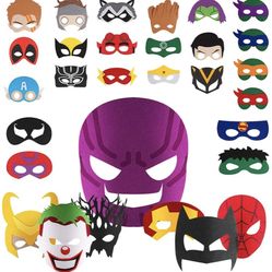 Superhero Masks for Kids (30 Pieces)