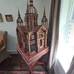 RARE Large Decorative Wooden Birdcage