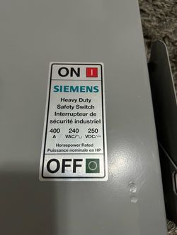 Siemens 400AMP 240V Panel electrical switch