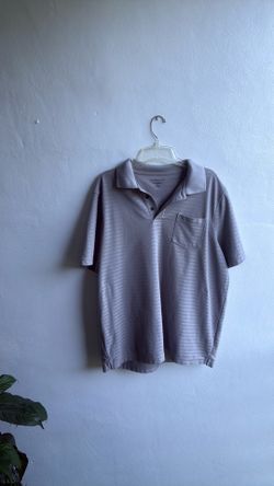 Croft & Barrow Performance Men’s Golf Polo Shirt Size XL Gray Striped Athletic Like New