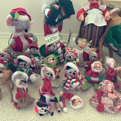 Vintage Collection Of Annalee Christmas and Thanksgiving Dolls