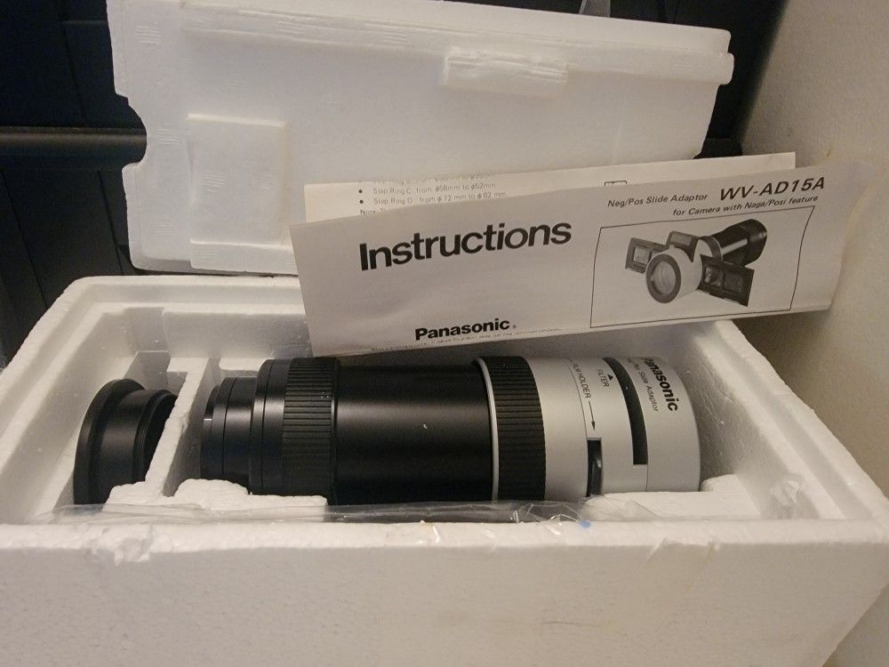 Panasonic Neg/Pos Slide Adaptor.used to convert 35mm film negatives and slides to digital files