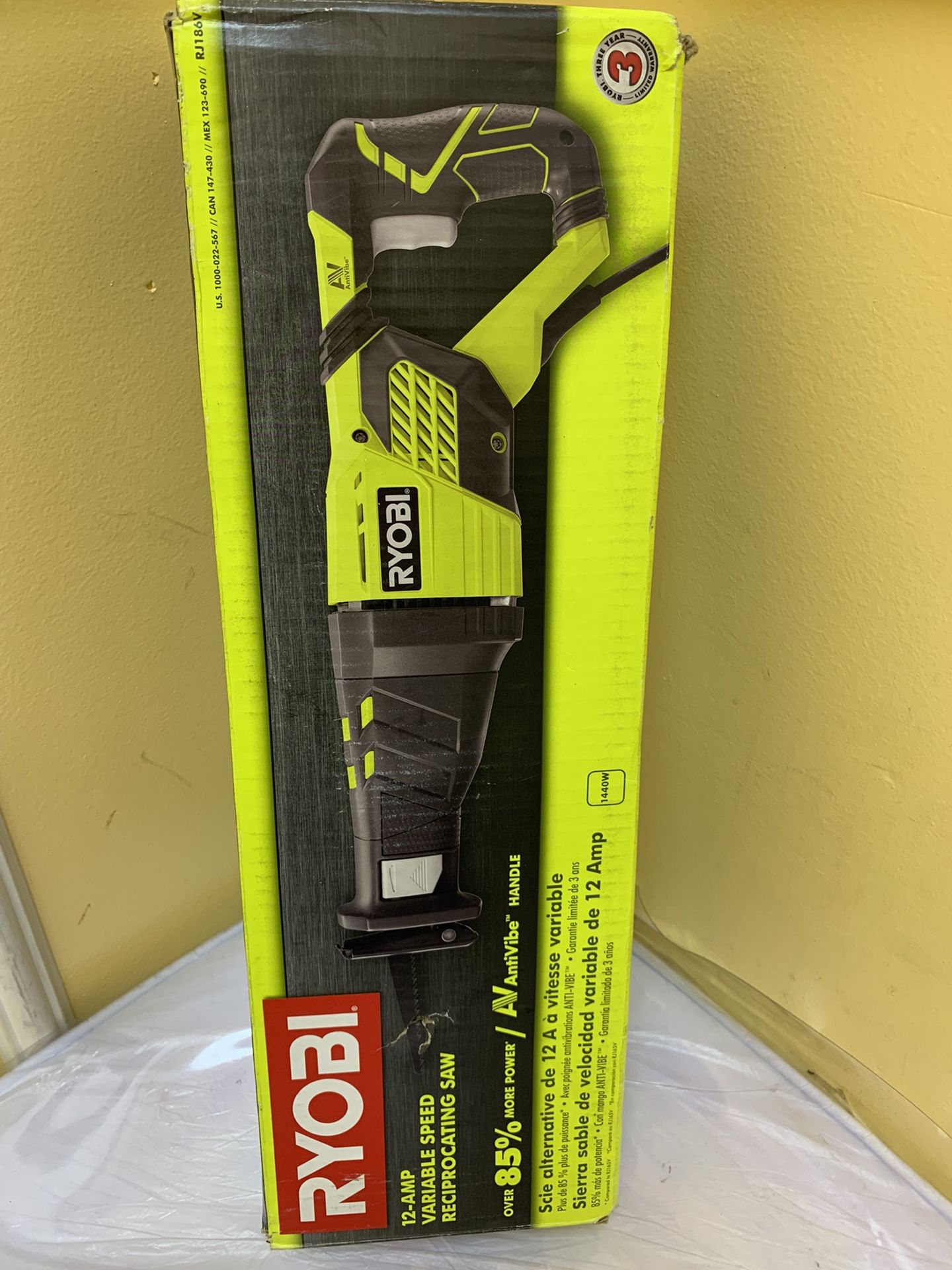 RYOBI 12 Amp Corded Reciprocating Saw