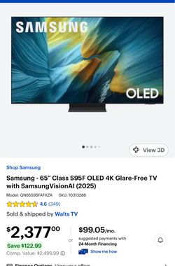 Samsung 65" S95F OLED Smart TV (QN65S95FAF)