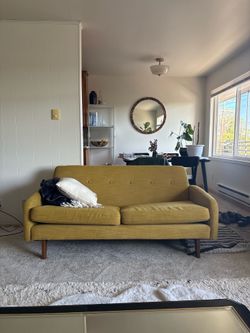 Yellow West Elm Loveseat