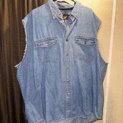 Men’s Harley Davidson denim shirt vest