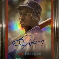 Bo Jackson Topps Chrome Autograph - Kansas City Royals - Limited Edition 02/10