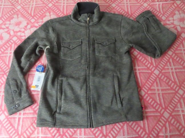 Mountain Khakis Size M Old Faithful Men’s Sweater Jacket Full Zip kelp green