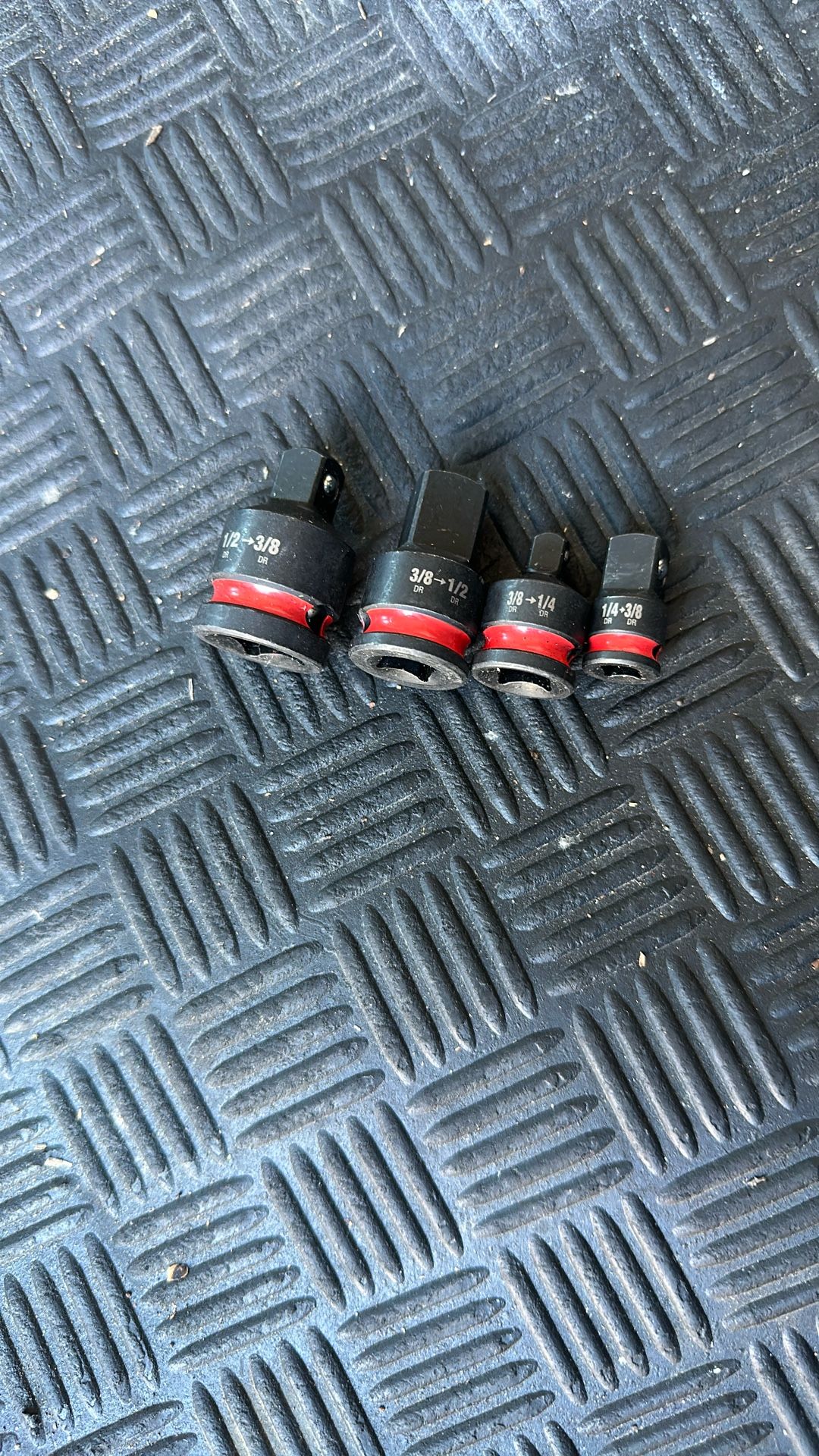 Milwaukee Shockwave 1/4, 3/8 and 1/2 in. drive X 3/8 in. SAE Adapter Socket Adapter Set 4 pc