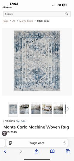 Surya Rug Montecarlo Style, 5’3” X 7,3”