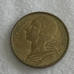 Circulated 1984 Liberty 10 Centimes Coin