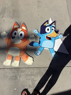 Bluey and bingo party cut outs