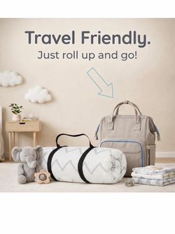 Pack 'n Play – Waterproof, Roll-Up Mattress Topper (38 x 26 inches) Soft, breathable memory foam mattress pad; portable roll-up design with carrying s