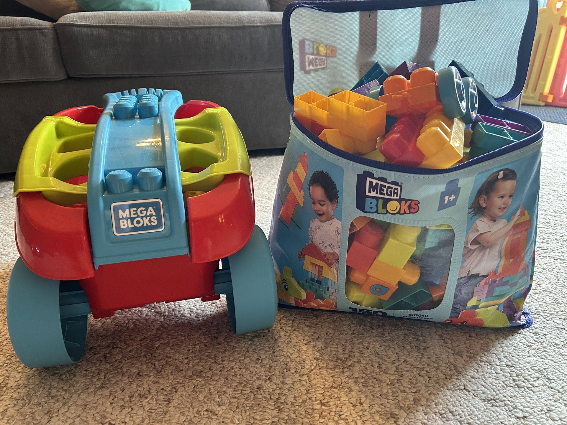 Mega Bloks and Wagon