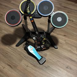 Rockstar Drum Set With Guitar 