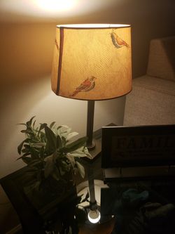 Working Lamp With Bird Shade $5.