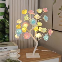 🌹 24 LED Rose Flower Tree Light – Romantic Night Lamp | Great Gift & Holiday Decor