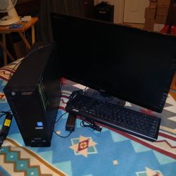 ACER HOME PC WITH MONITOR AND KEYBOARD 