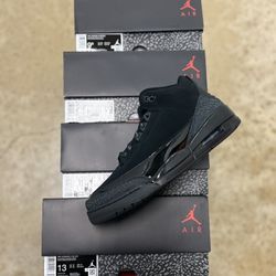 Jordan 3 Black Cat 9.5, 10.5, 11.5, 13