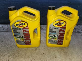 Pennzoil Platinum High Mileage 0W-20 Motor Oil – 2 Pack