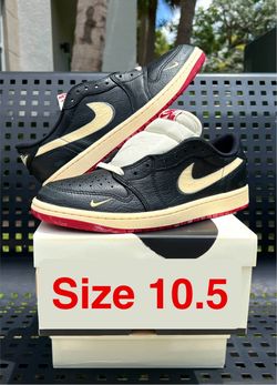 Jordan 1 Low Nigel Bike Air Sz 10.5 Fragment Union Brick Virgil