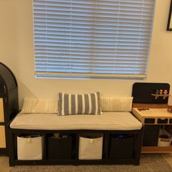 Storage Bench  Length 58’ Width is 19’