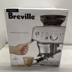 Breville the barista espresso with 15 bars of pressure milk frother integrated grinder floor model 