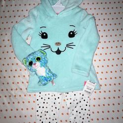 2pc Kitty Cat  warm outfit By ISAAC MIZRAHI