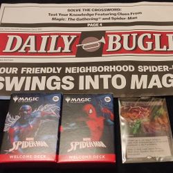 PAX West 2025 Spiderman Magic the Gathering Welcome Decks +  Behold the Sinister Six Promo Card